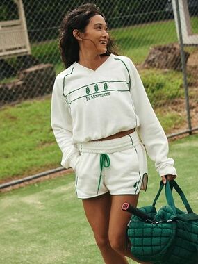 Free People Seeing Double Sweatshirt and Short Set